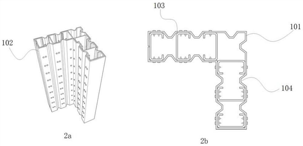 Integrated cold-formed thin-walled steel plate constraint profile steel special-shaped column and machining method thereof