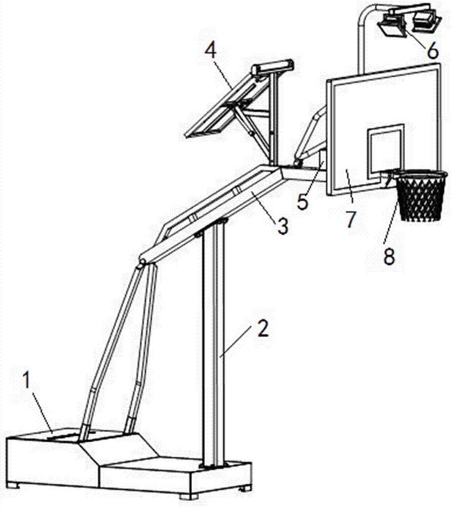 Solar basketball stand