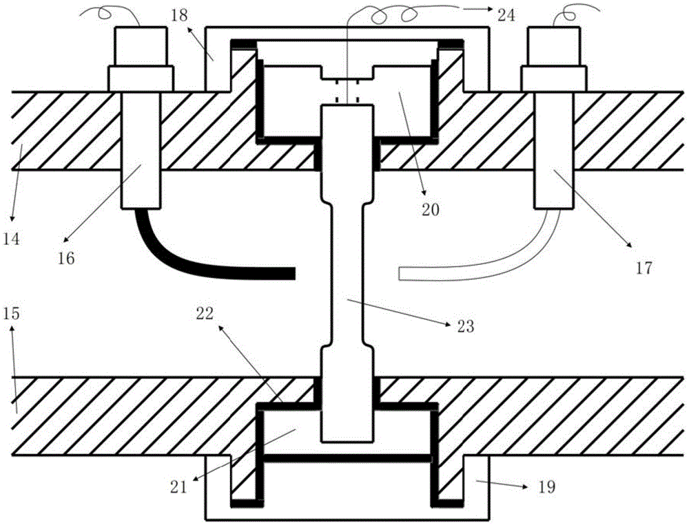 Electrochemical experiment apparatus and test method for corrosion of samples with tensile stress loaded in high-temperature and high-pressure fluid environment