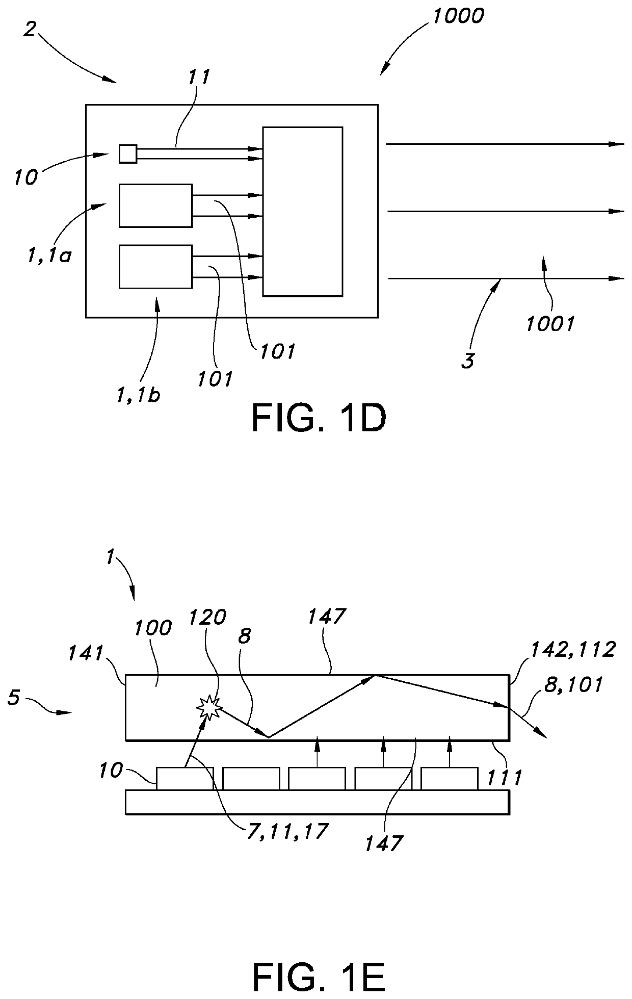 Remote optical pumping of luminescent concentration rods