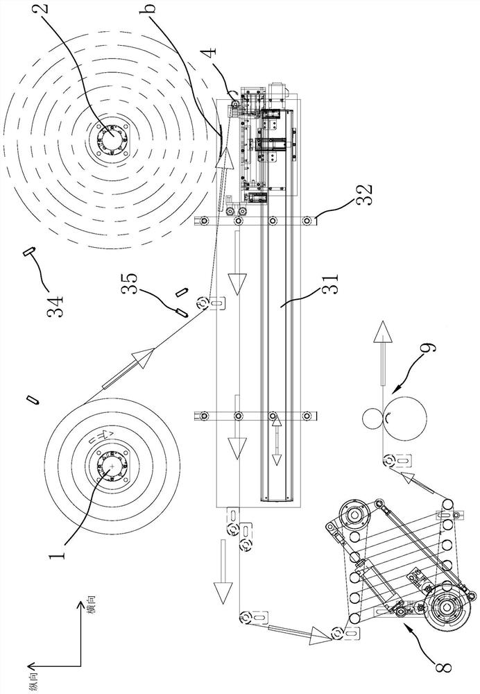 Full-automatic material breaking and receiving device and production process thereof