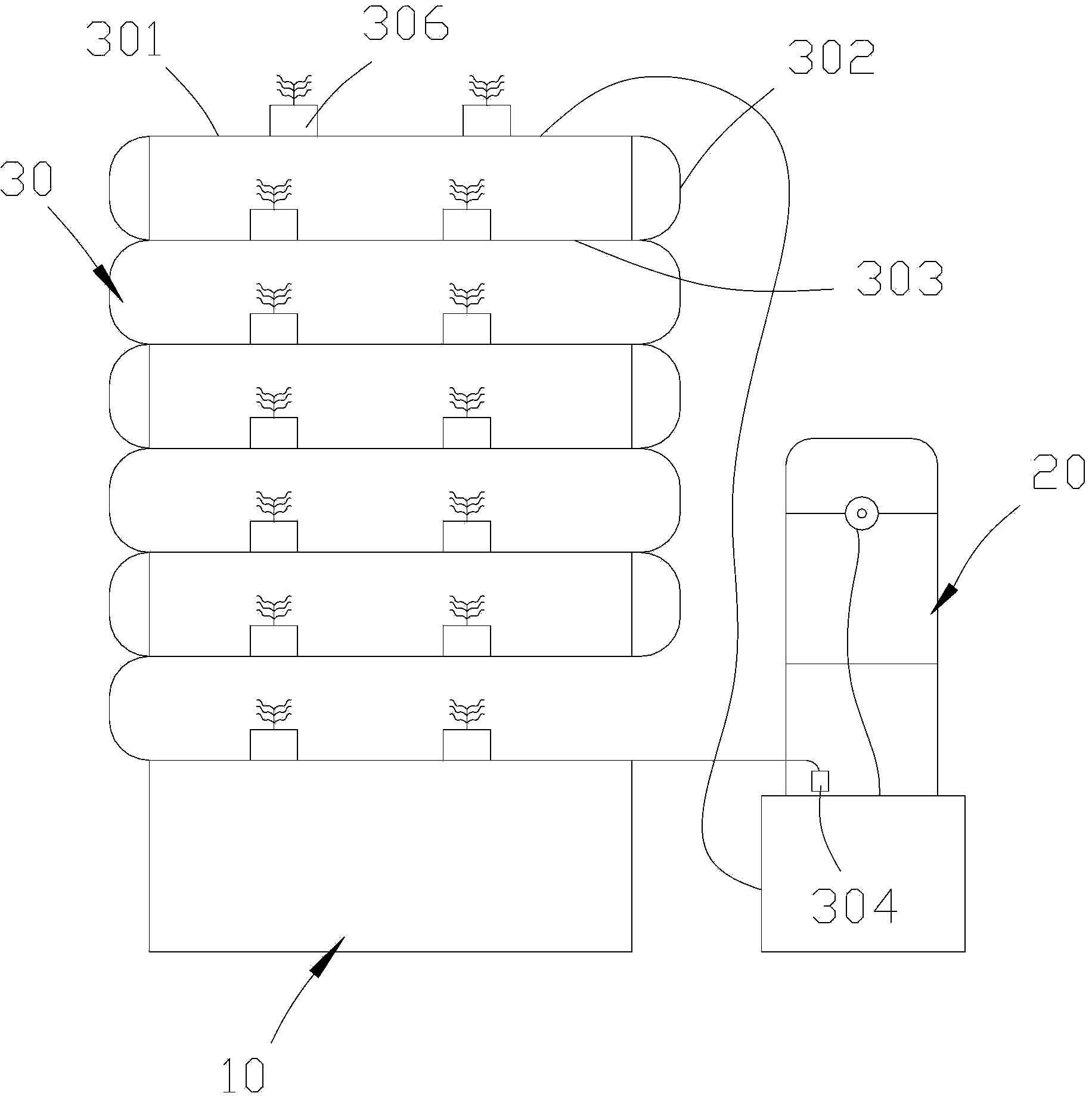 Three-dimensional combined type soilless culture device