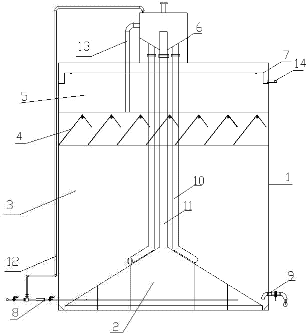 Internal-mixing anaerobic reaction tank