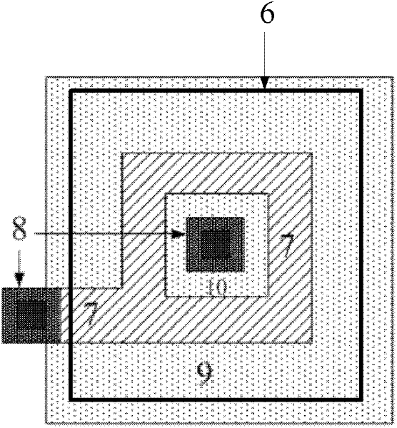 Inverse ratio or small ratio NMOS (N-channel Metal Oxide Semiconductor) tube layout structure resistant to total dose irradiation effect