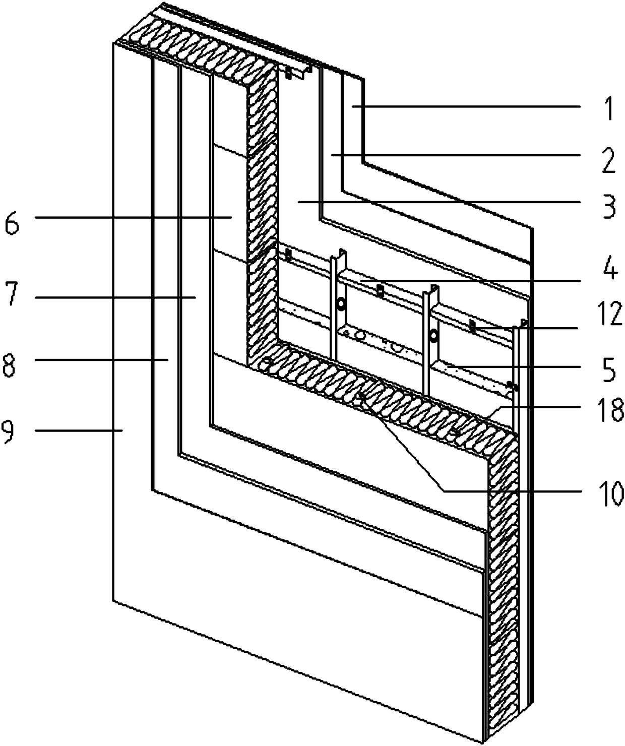 Prefabricated non-thermal bridge external thermal insulation wallboard with C-shaped steel light steel keel and manufacturing method thereof