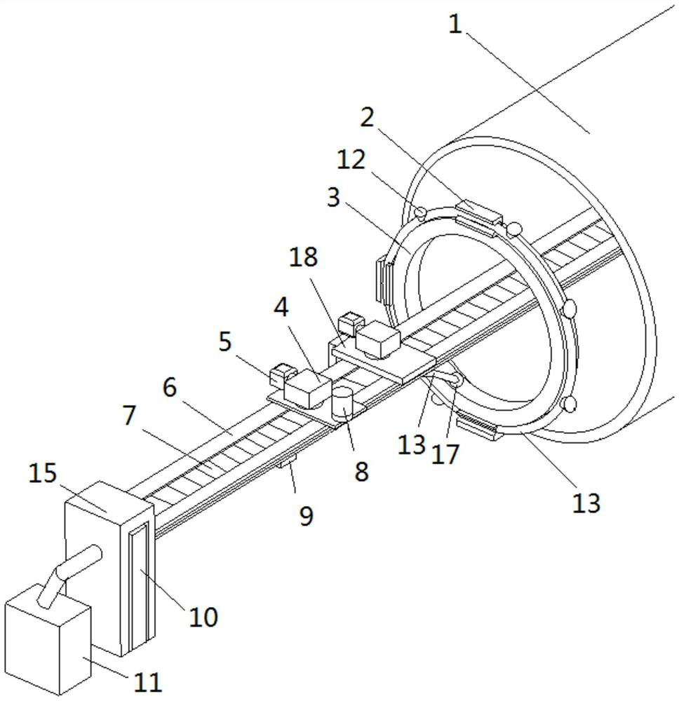 Method for spraying anticorrosive paint on inner surface of ship seawater pipeline