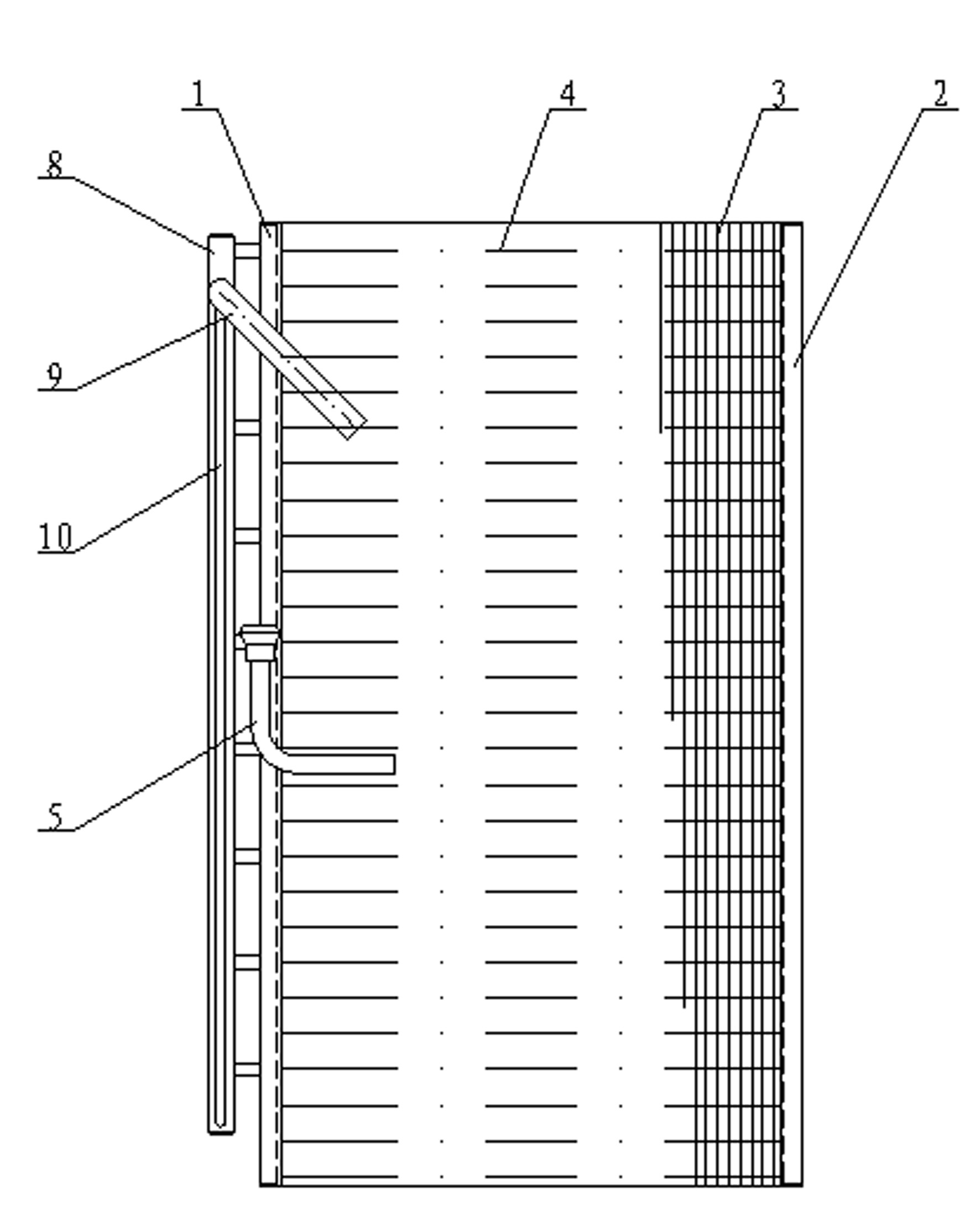 Direct type evaporator capable of automatically returning oil