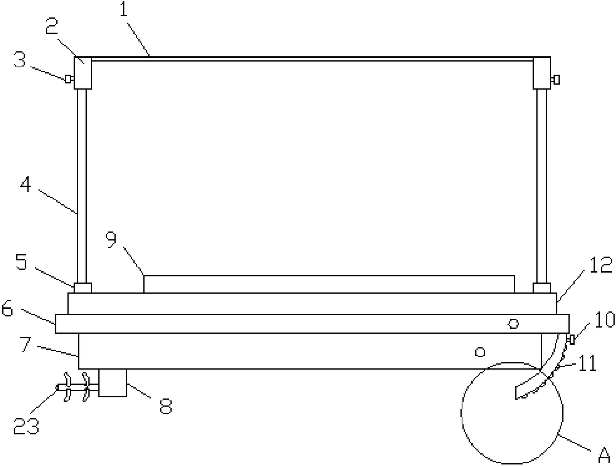 Rectangular inflatable type auxiliary river crossing tool