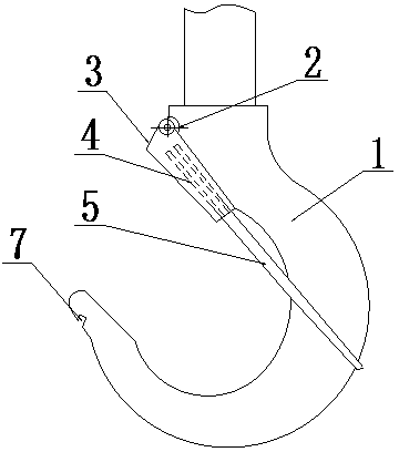 Lifting hook and crane provided with same