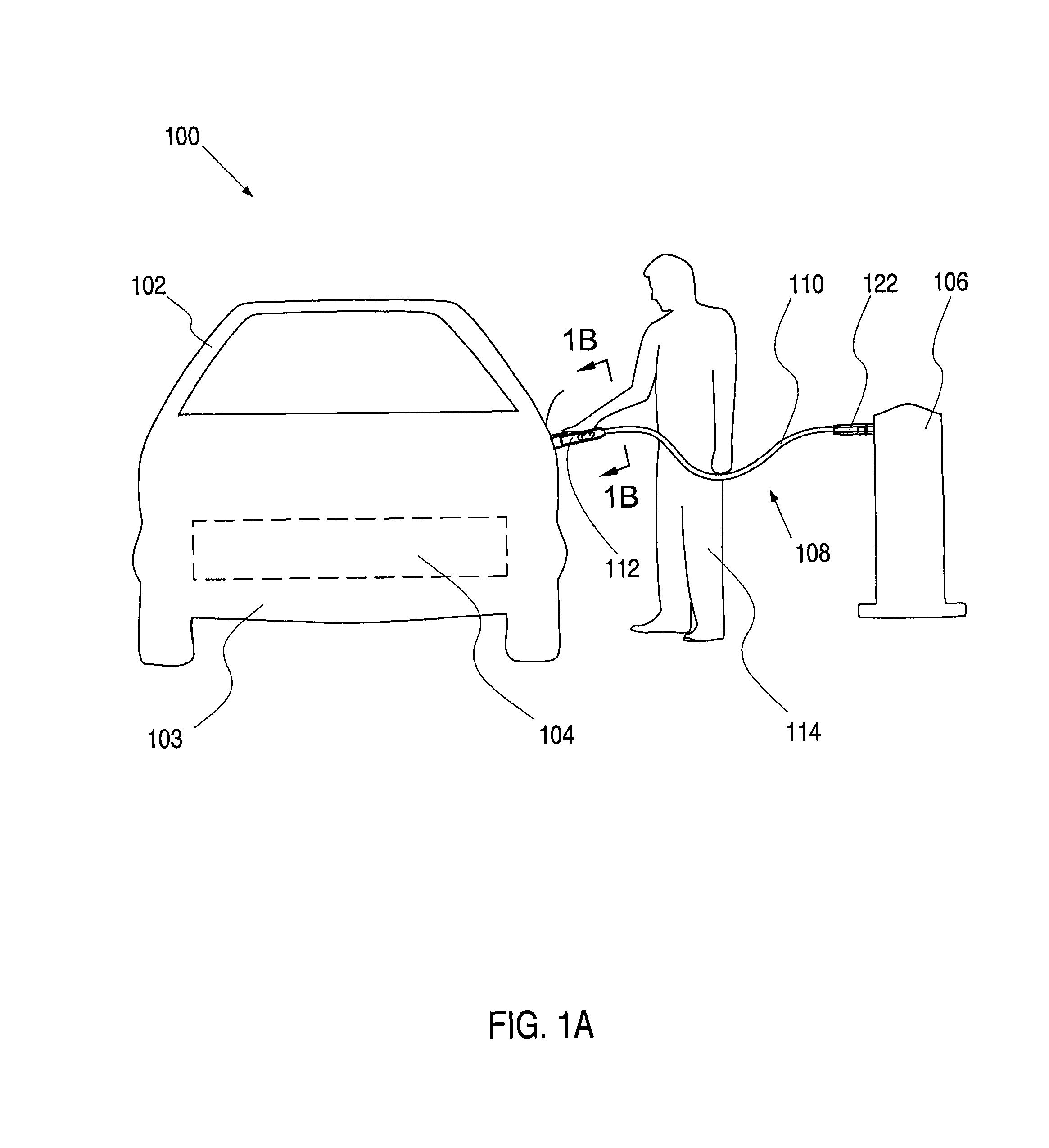 Electrical connector with a flexible blade-shaped housing with a handle with an opening