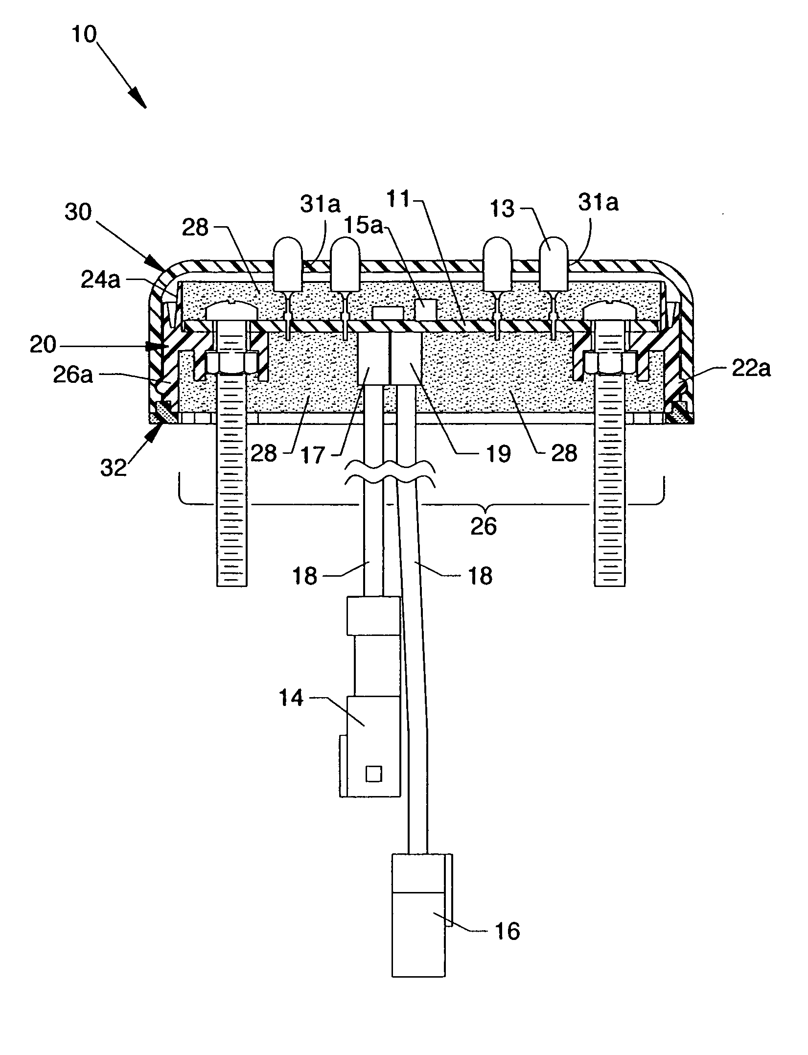 Flexible pixel element fabrication and sealing method