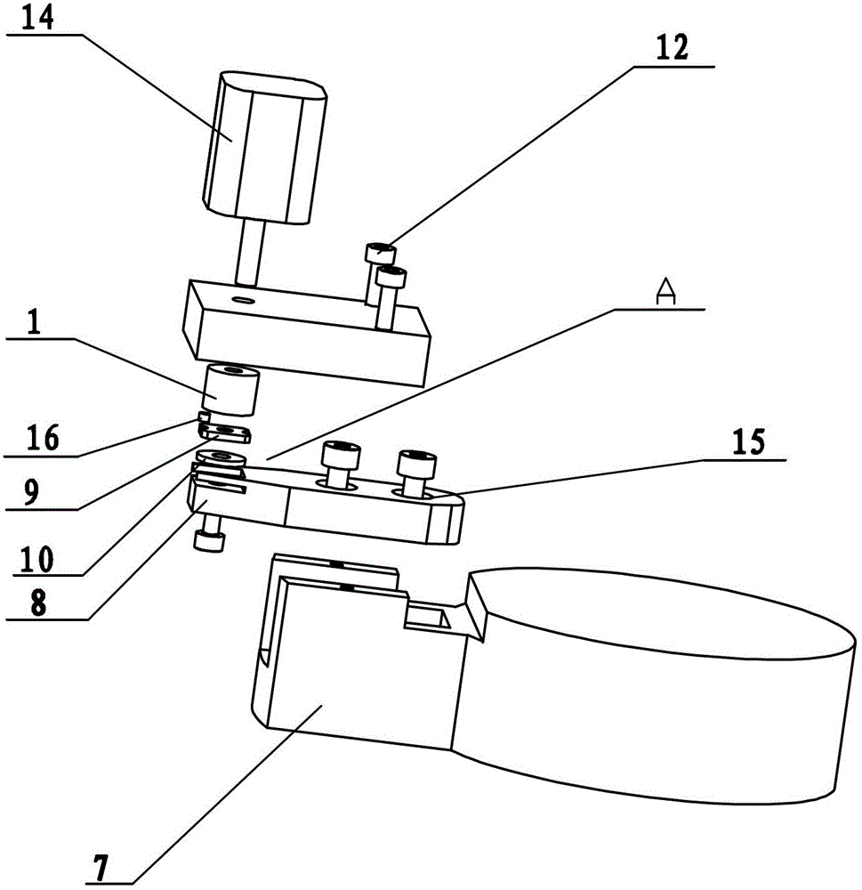 Inclined wedge block hold-down device for sawtooth material