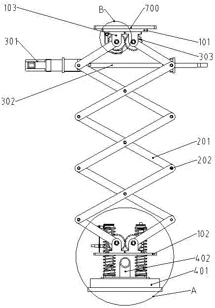 Bagged powder or particle material hoisting and taking system