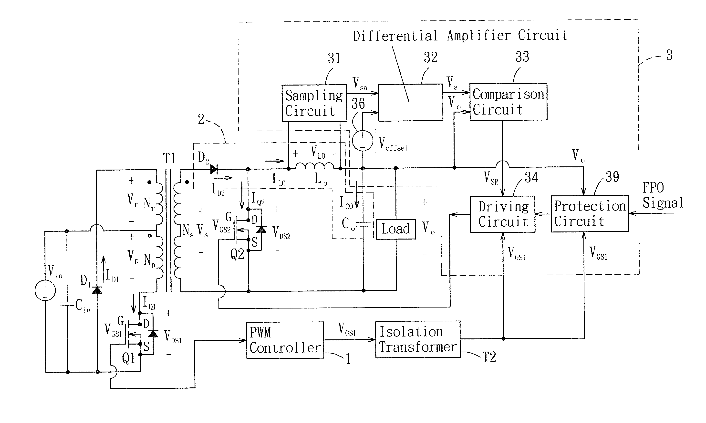 Power converting device and synchronous rectifier control circuit