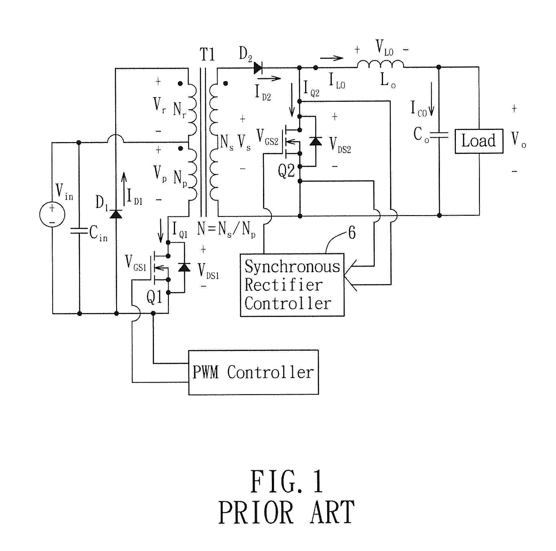 Power converting device and synchronous rectifier control circuit