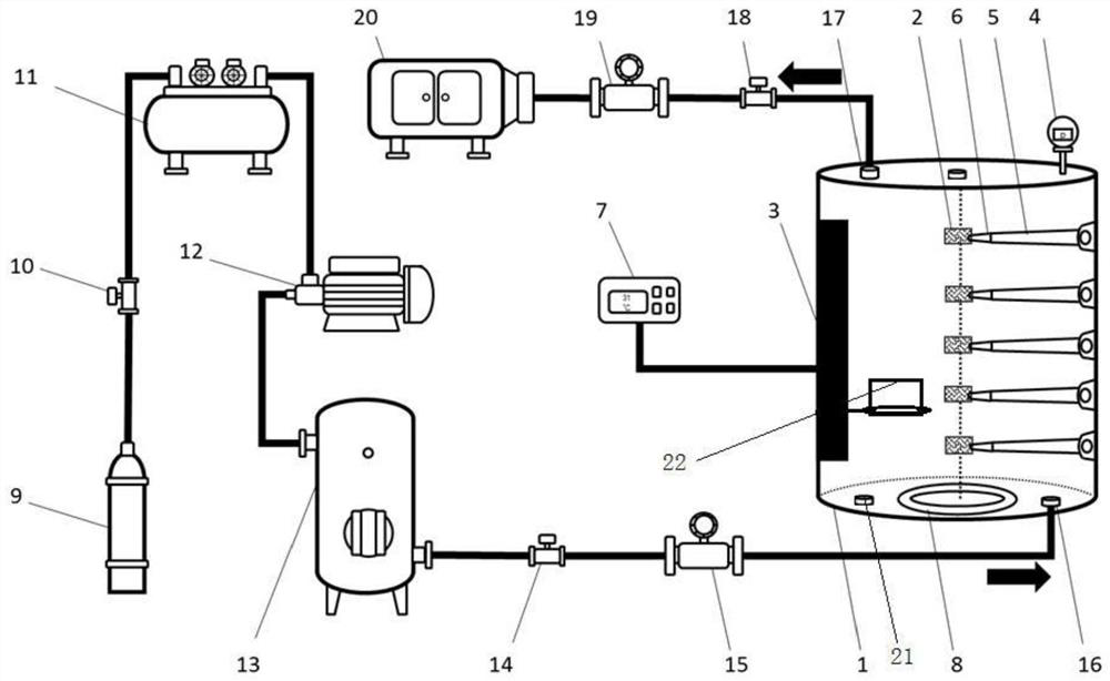 Gas reservoir sand control screen dynamic corrosion simulation device, simulation method and evaluation method