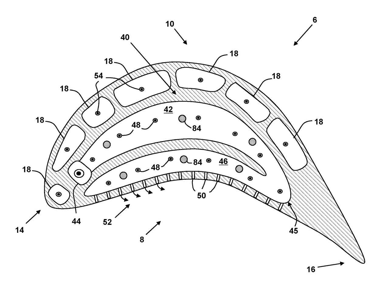 Cooling circuit for a multi-wall blade