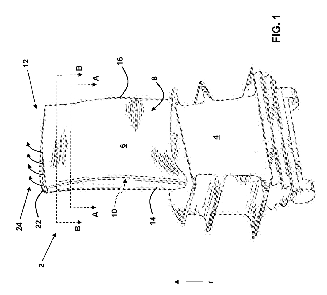 Cooling circuit for a multi-wall blade