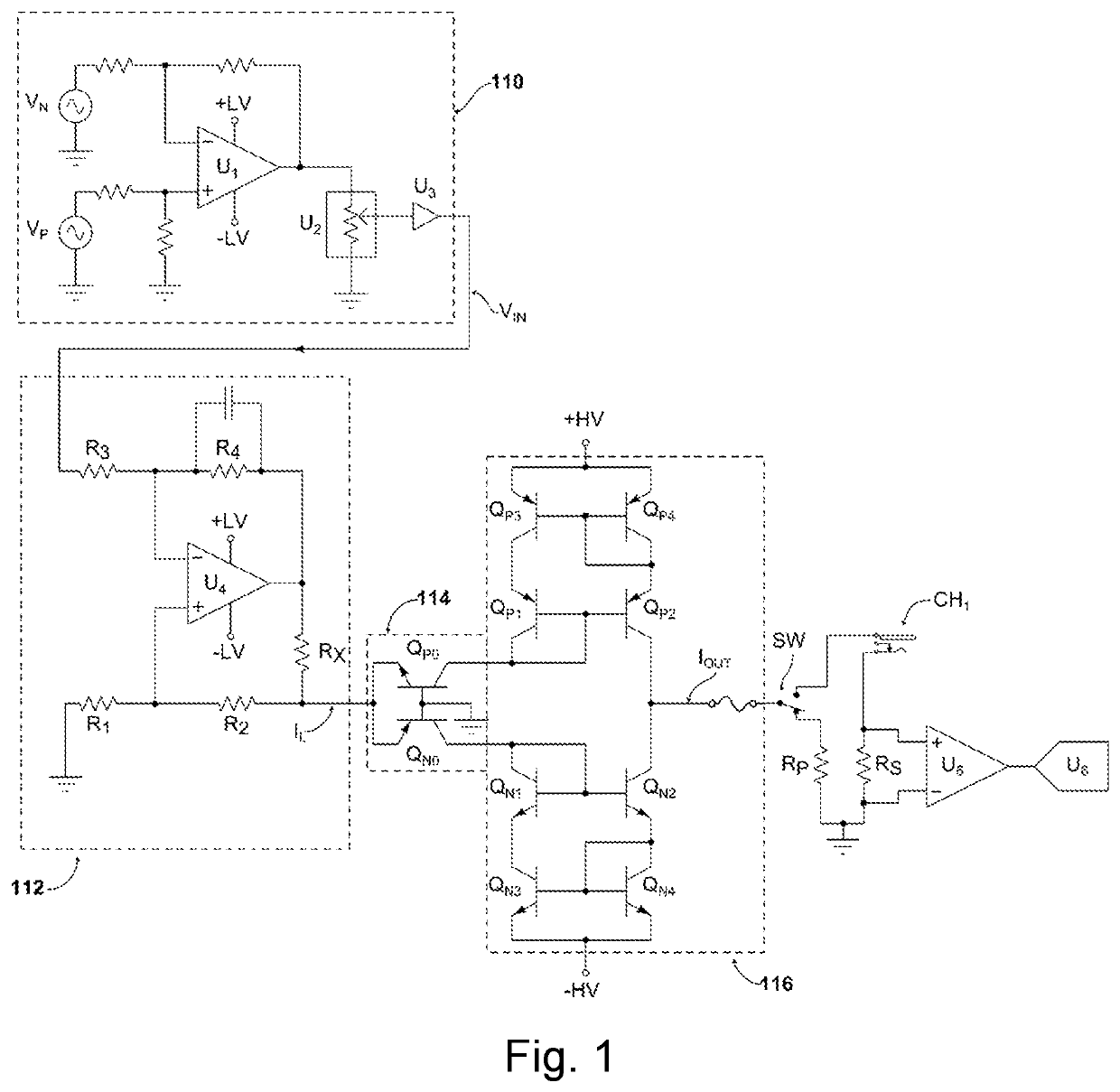 Neuromuscular stimulation using multistage current driver circuit