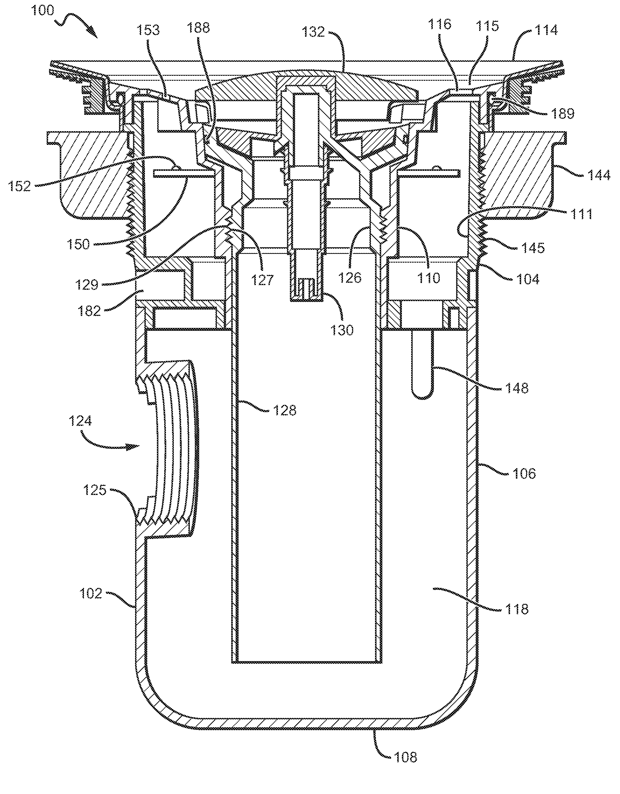 Drain Cartridge Having Removable Valved System