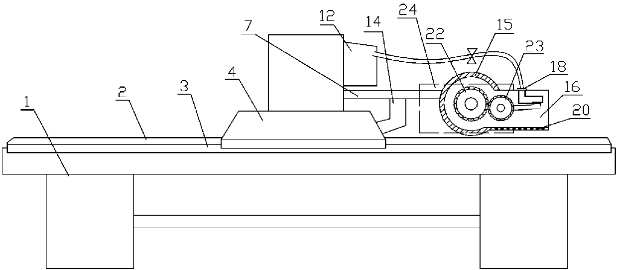 A push wheel type gluing device