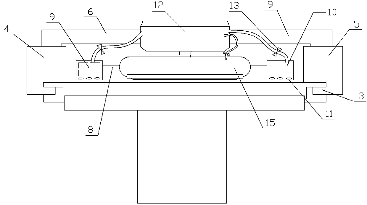 A push wheel type gluing device