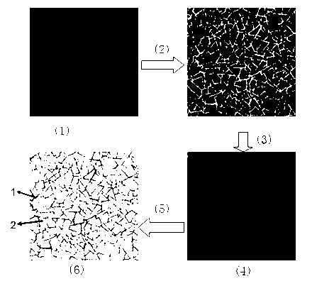 Method for preparing porous metal film transparent conducting electrode based on cracking template method