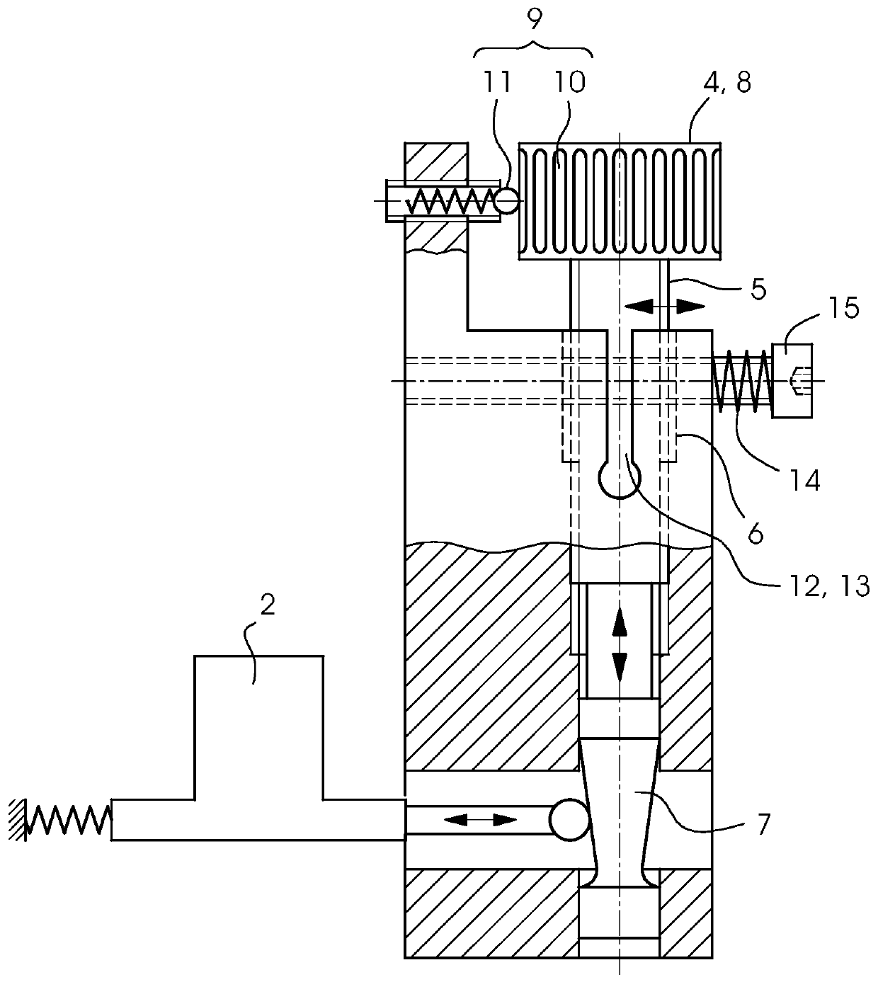 Device for adjustment of a printhead