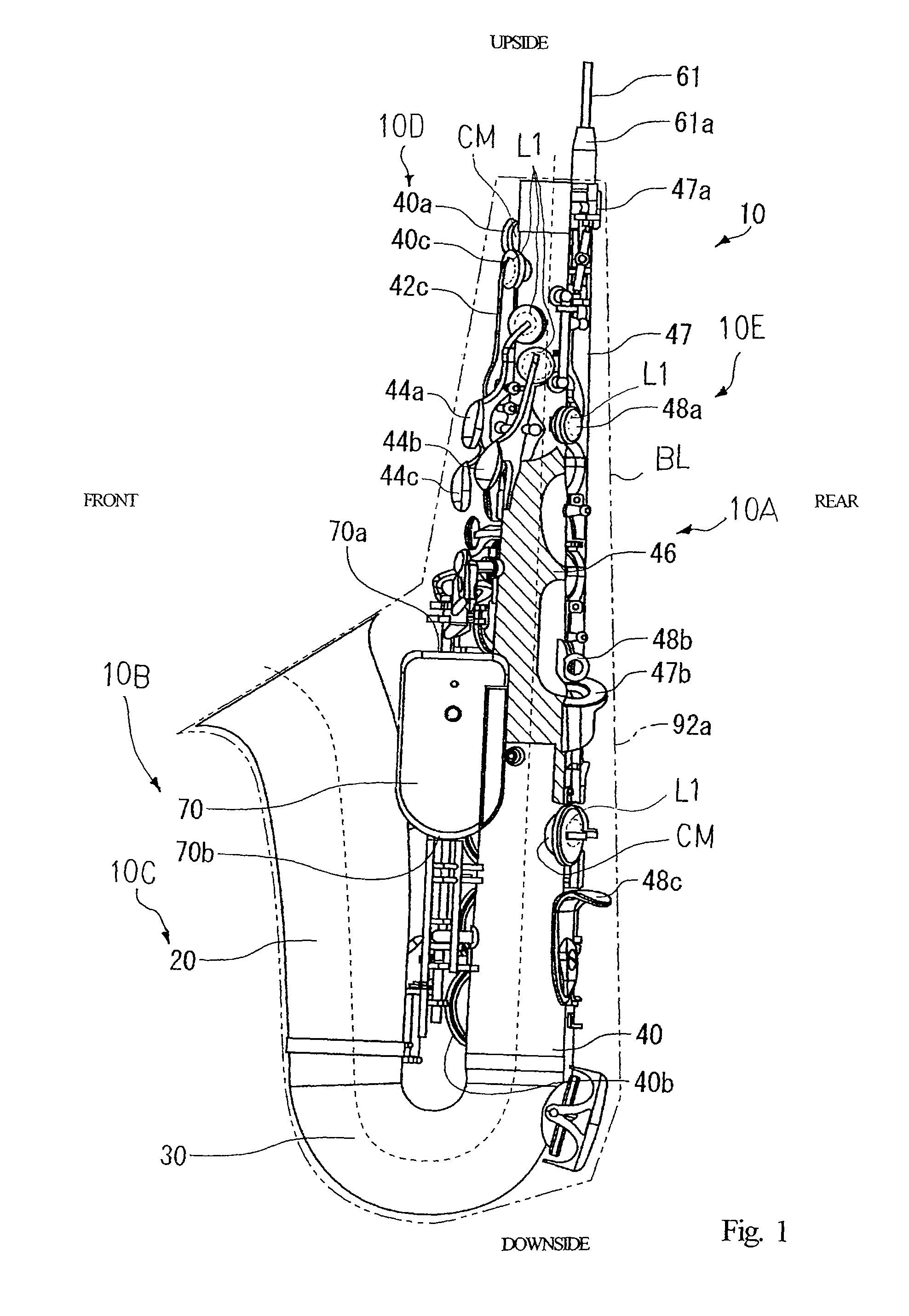 Hybrid wind musical instrument and electric system incorporated therein