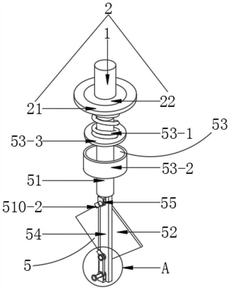 Yarn guide tension self-adjusting bobbin hanger improvement device for textile yarn-dyed fabric production