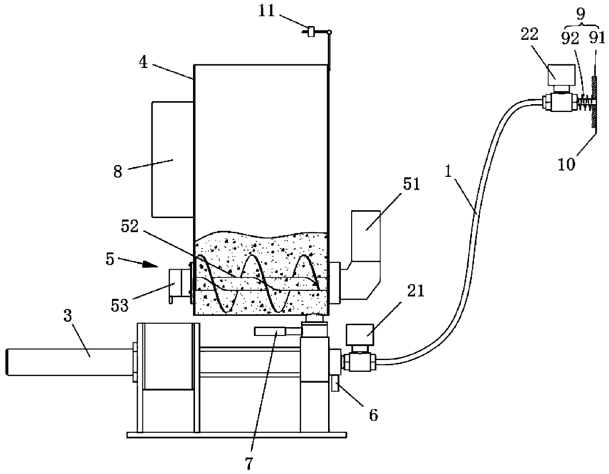 Slurry conveying device, hole blocking device and hole blocking robot