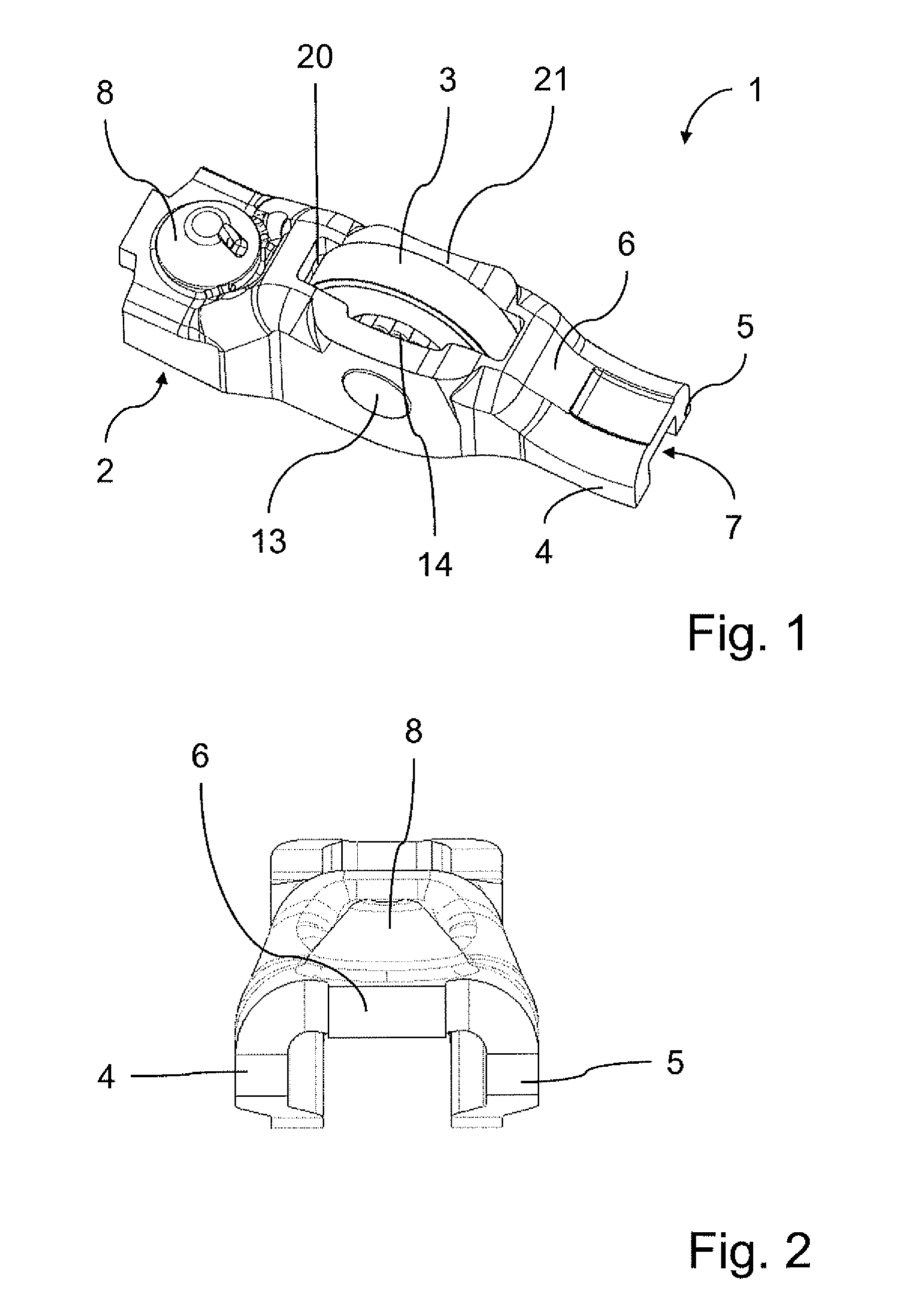 Finger follower lever for actuating a gas exchange valve