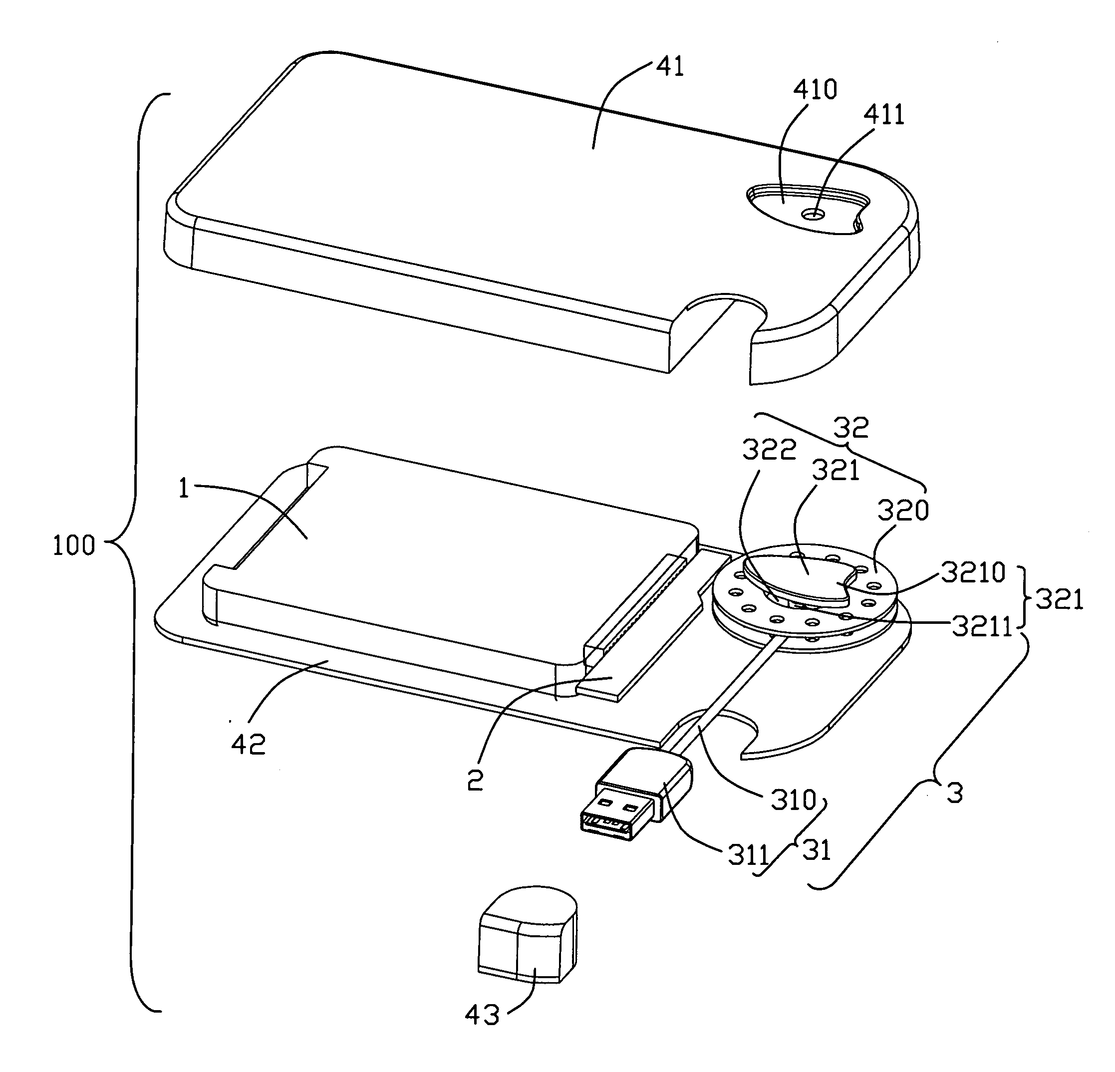 Portable storage device box