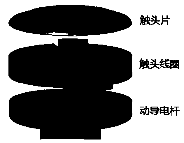 Double-coil contact structure of vacuum arc-extinguishing chamber in mechanical high-voltage DC circuit breaker