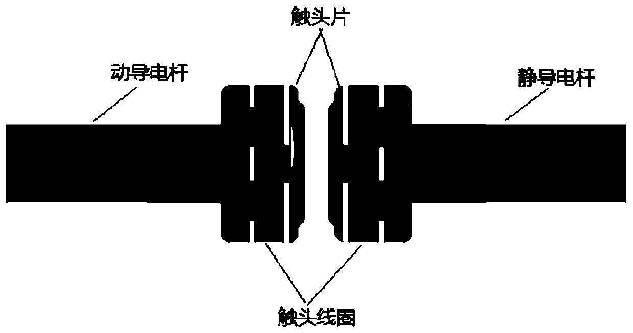 Double-coil contact structure of vacuum arc-extinguishing chamber in mechanical high-voltage DC circuit breaker