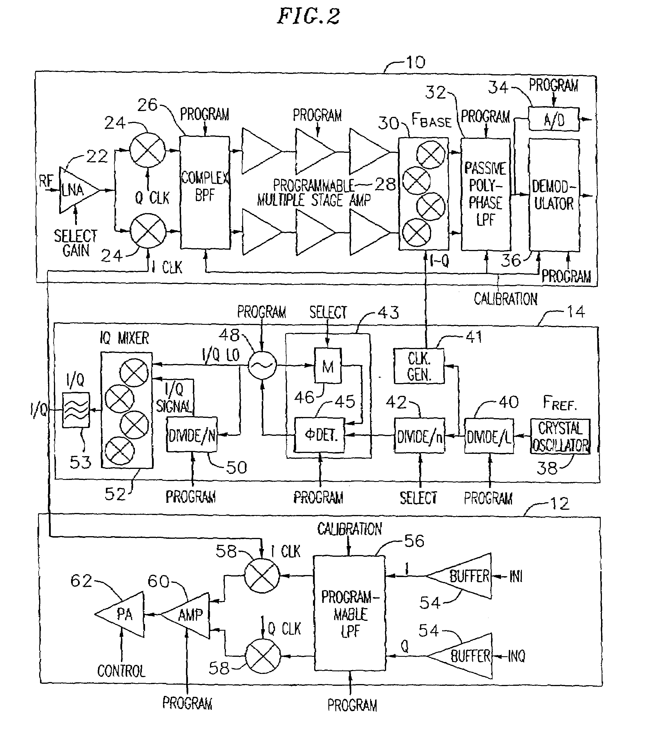 Adaptive radio transceiver with calibration