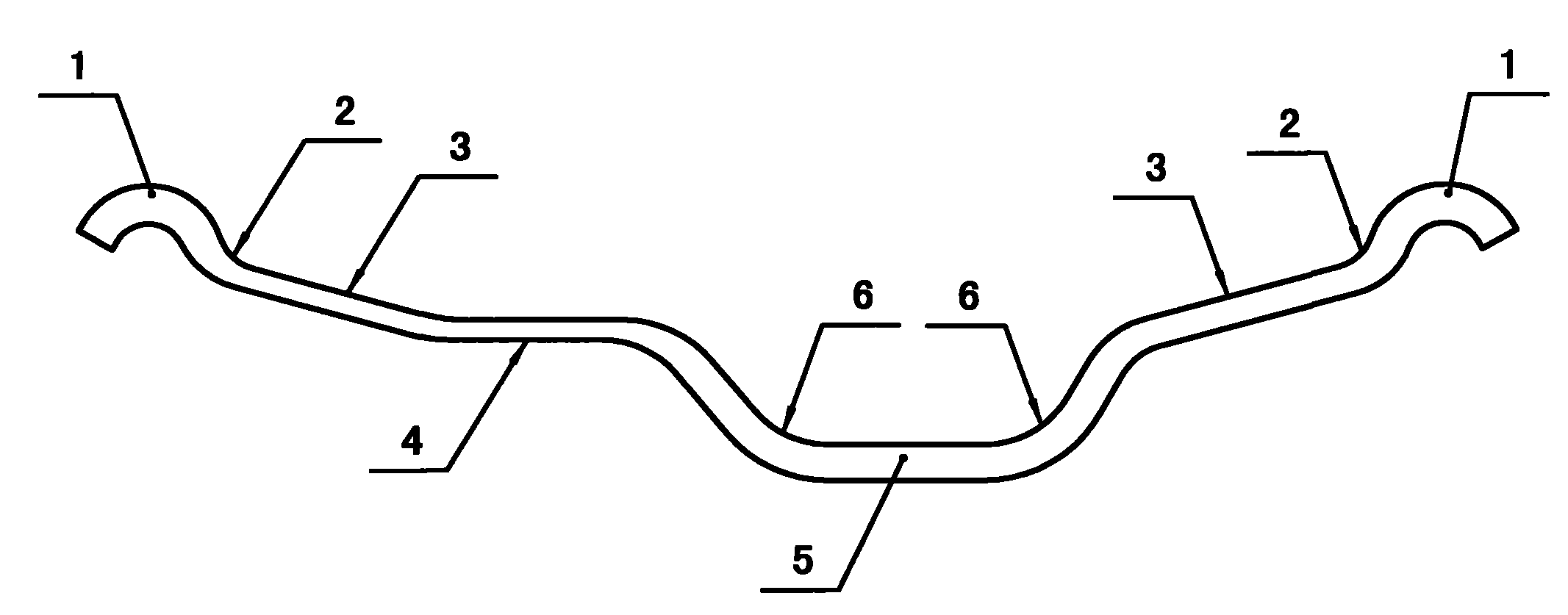 Tubeless unequal-thickness and variable-section rim for automobile wheel