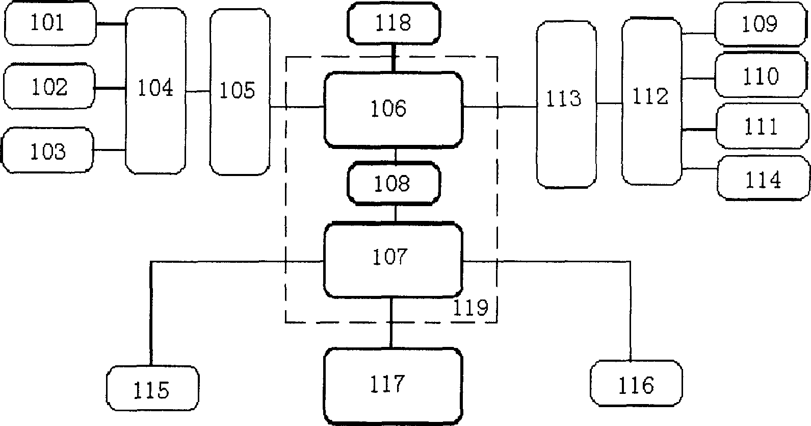 Automatic control system and method of parking device