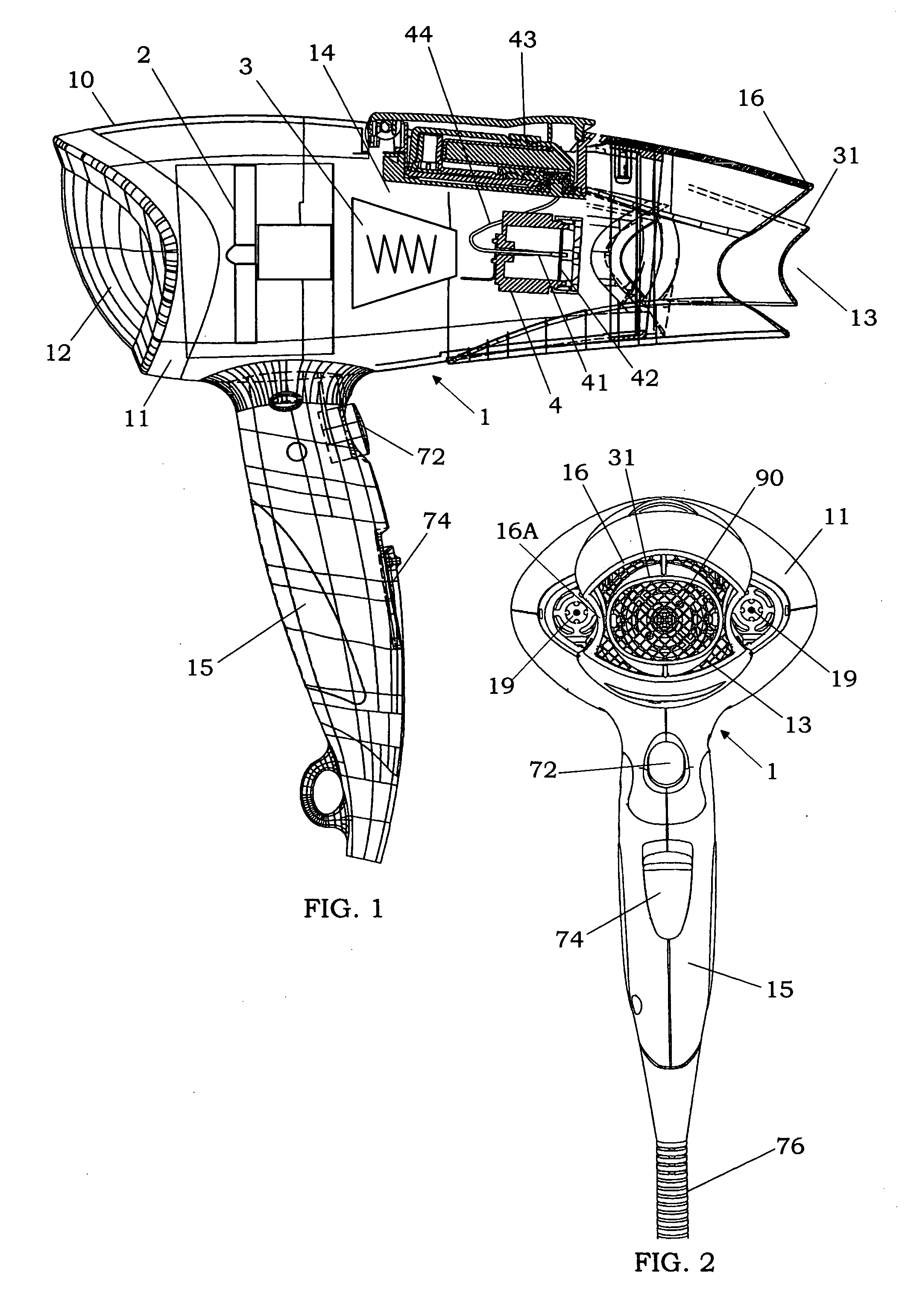 Hair dryer with static atomizing device