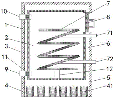 Anti-corrosion and compression-resistant water tank of air energy water heater