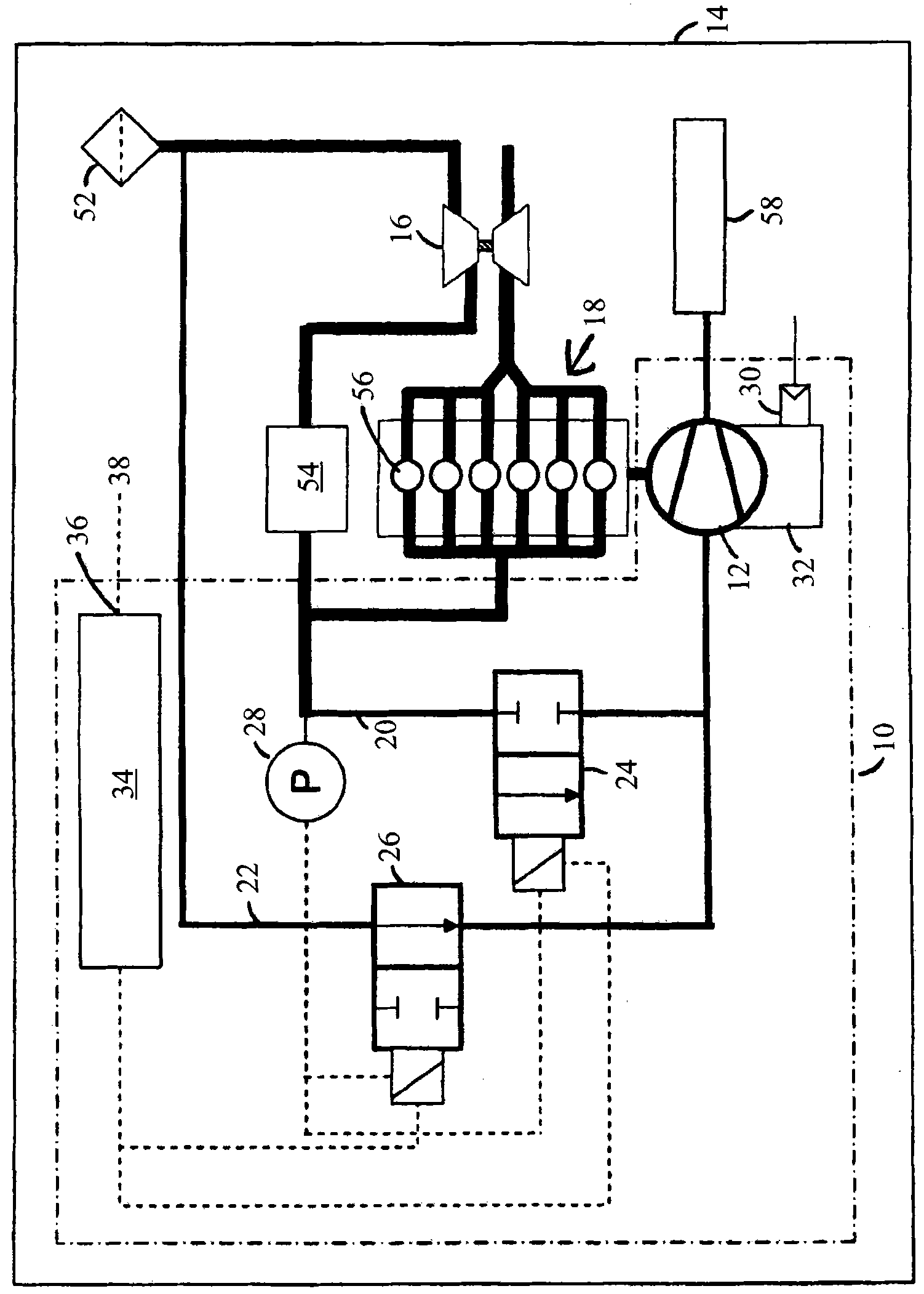 Compressor system, and method for the operation of a compressor system