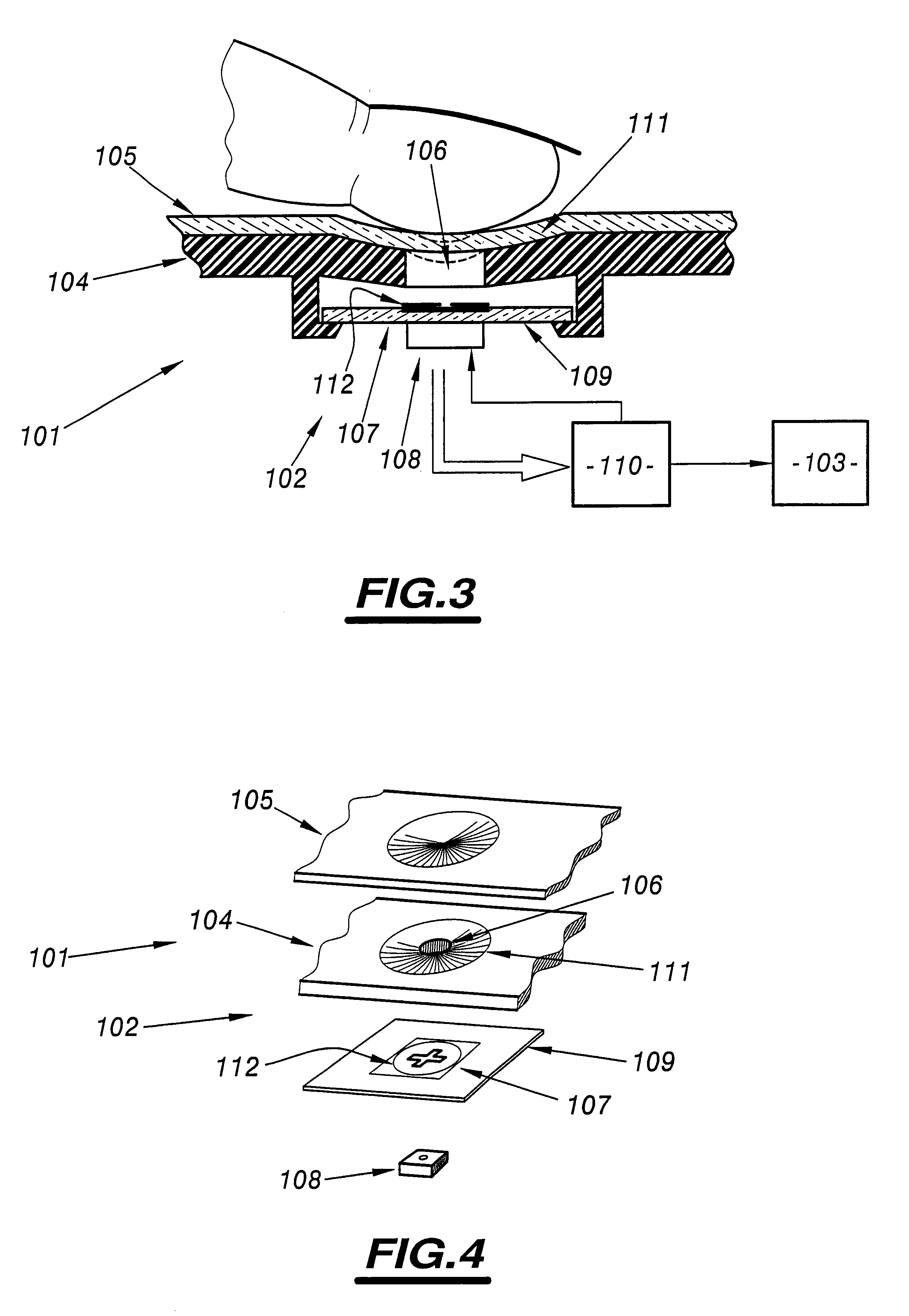 Switch with capacitive control member and pictogram