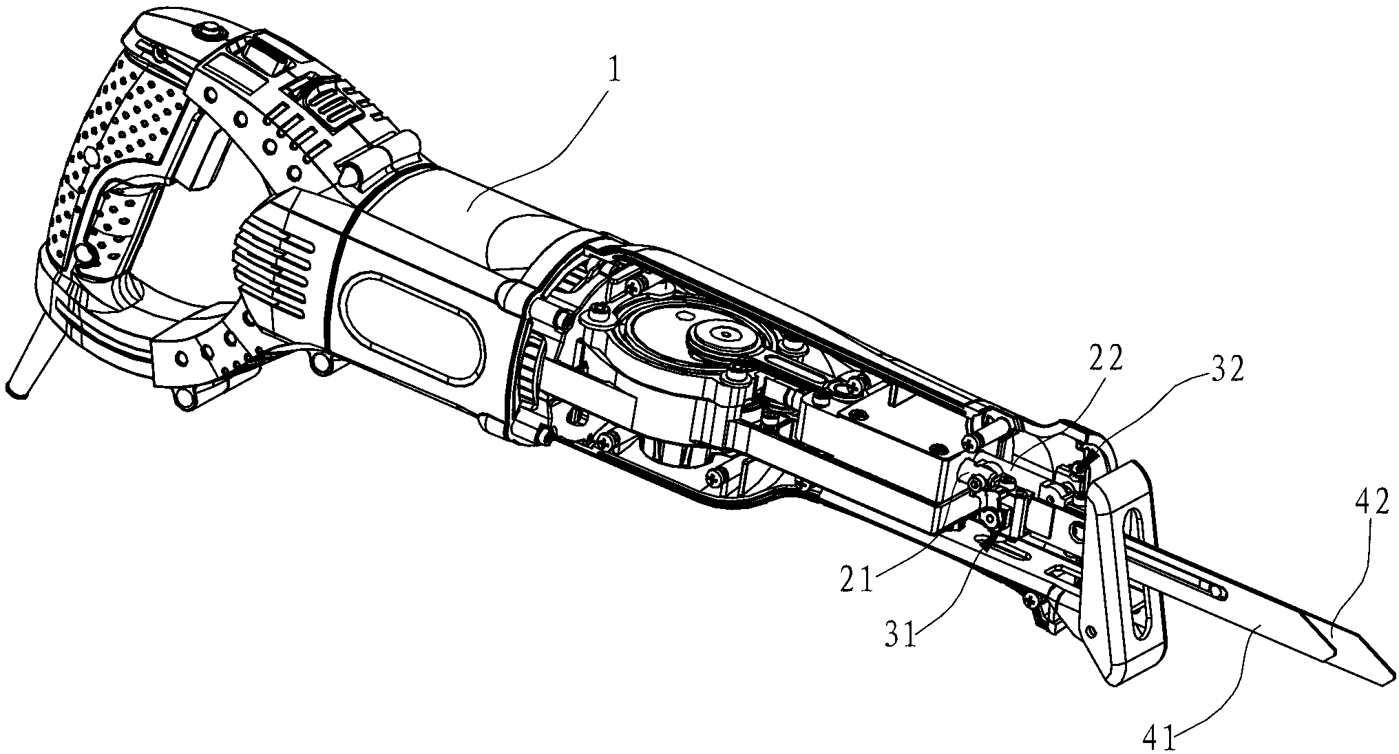 Paired saw blade structure of reciprocating saw