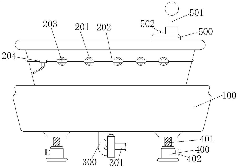 Electronic equipment for quickly cleaning bathtub