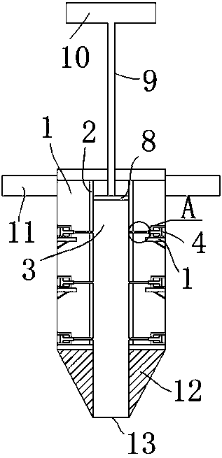 Sampling device for modern agricultural soil detection