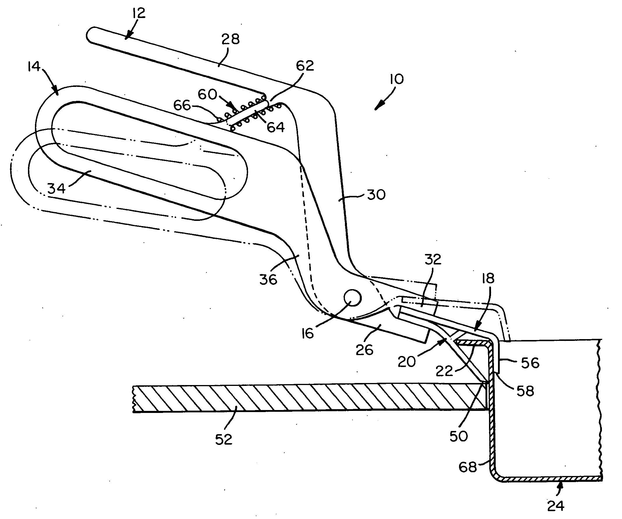 Pan lifting implement