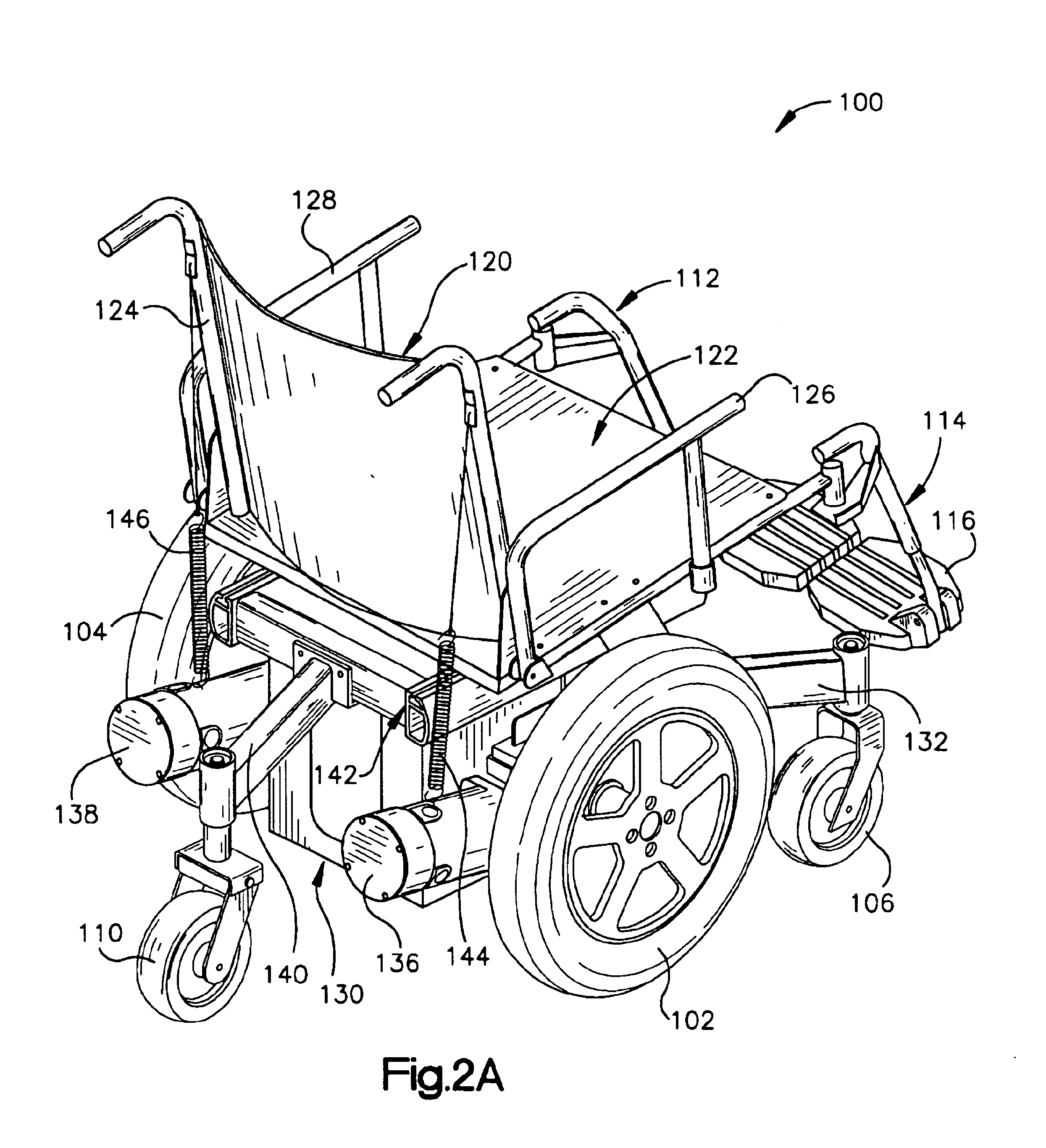 Obstacle traversing wheelchair