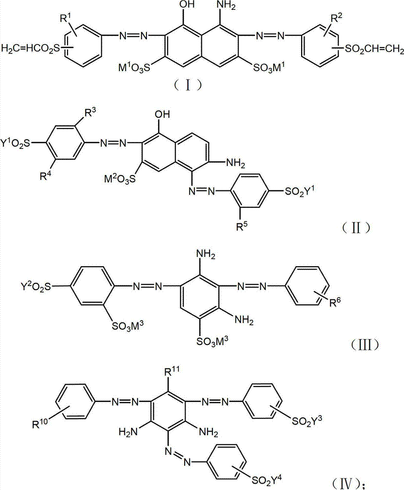 Active black dye composition