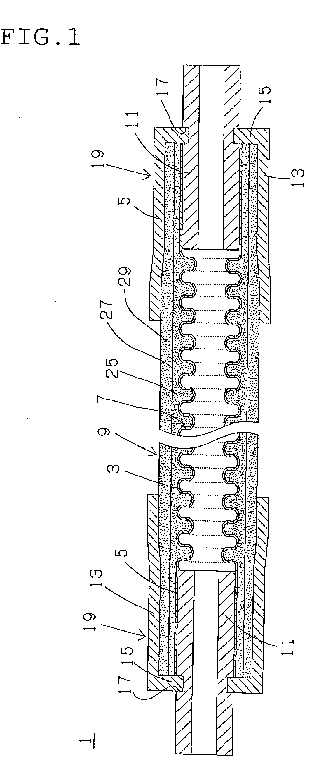 Composite Hose with a Corrugated Metal Tube and Method for Making the Same