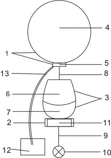 Horizontal solar thermal collector hot air balloon suspension system